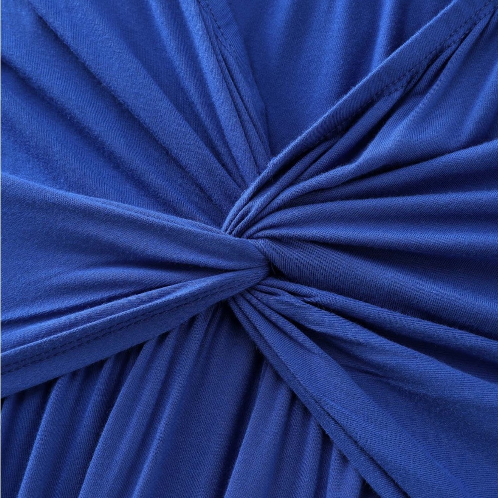 Elegant Blue Off-Shoulder Dress - Picture 5 of 5